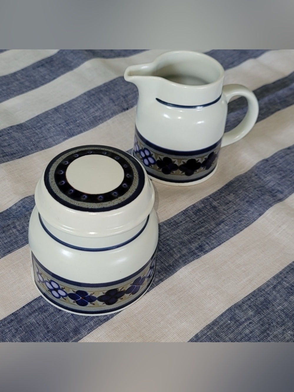 ROYAL DOULTON Tangier LS1005 Lambethware Creamer & Sugar Bowl England St…
